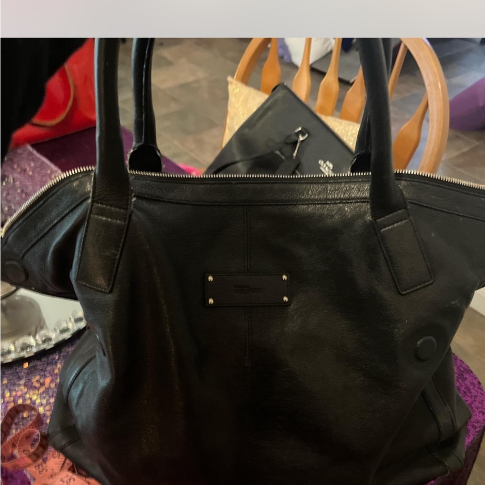 Alexander McQueen Black Leather Tote Bag